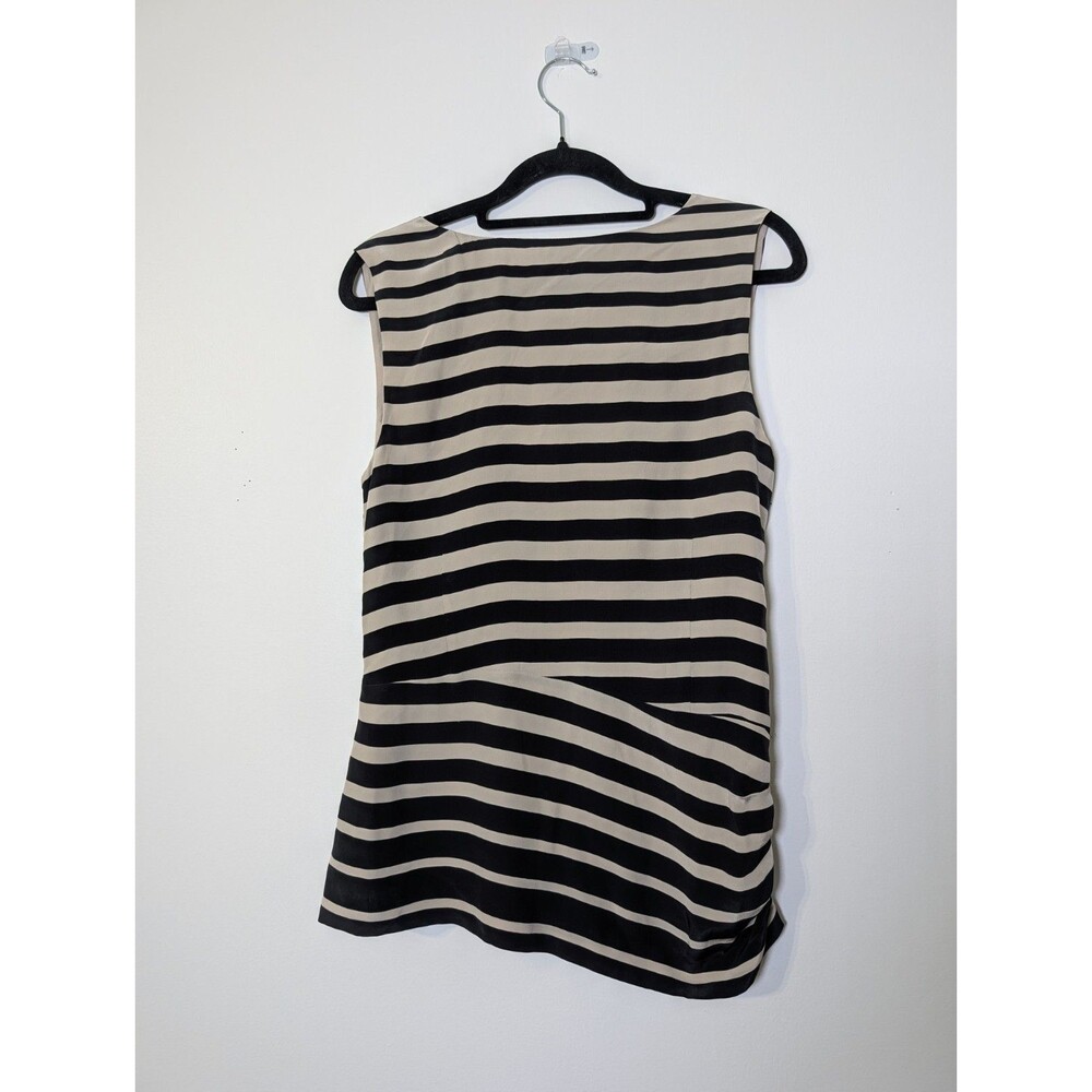 J. Crew Silk Striped Surplice Top Size 0 Quiet Luxury Nautical Blouse Summer - Picture 6 of 7